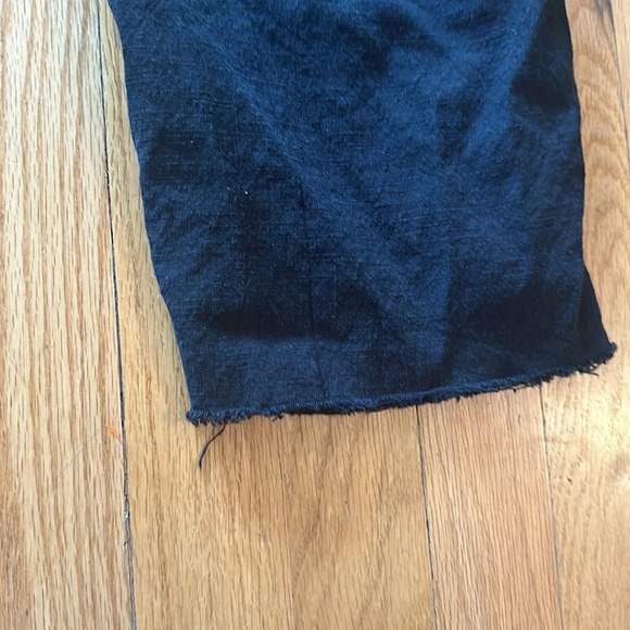 Frank & Eileen sz 2 black cotton linen blend pants zip front back pockets - Picture 7 of 9